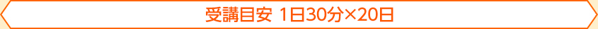 受講目安 １日３０分×２０日